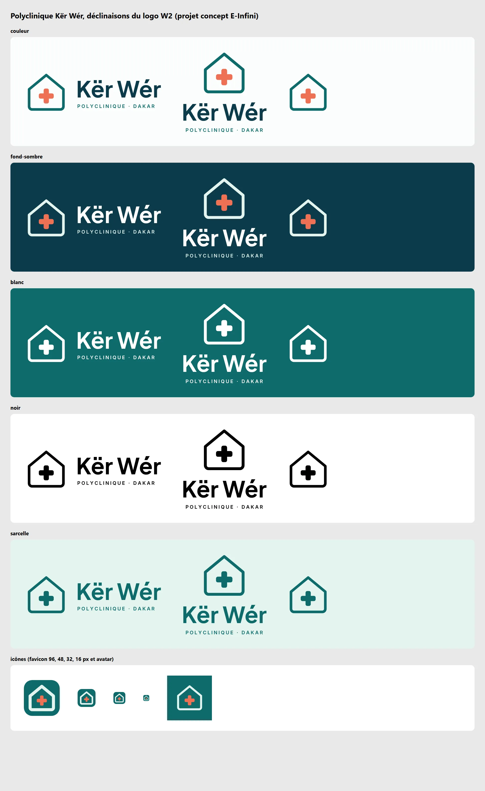 Logo Kër Wér et déclinaisons