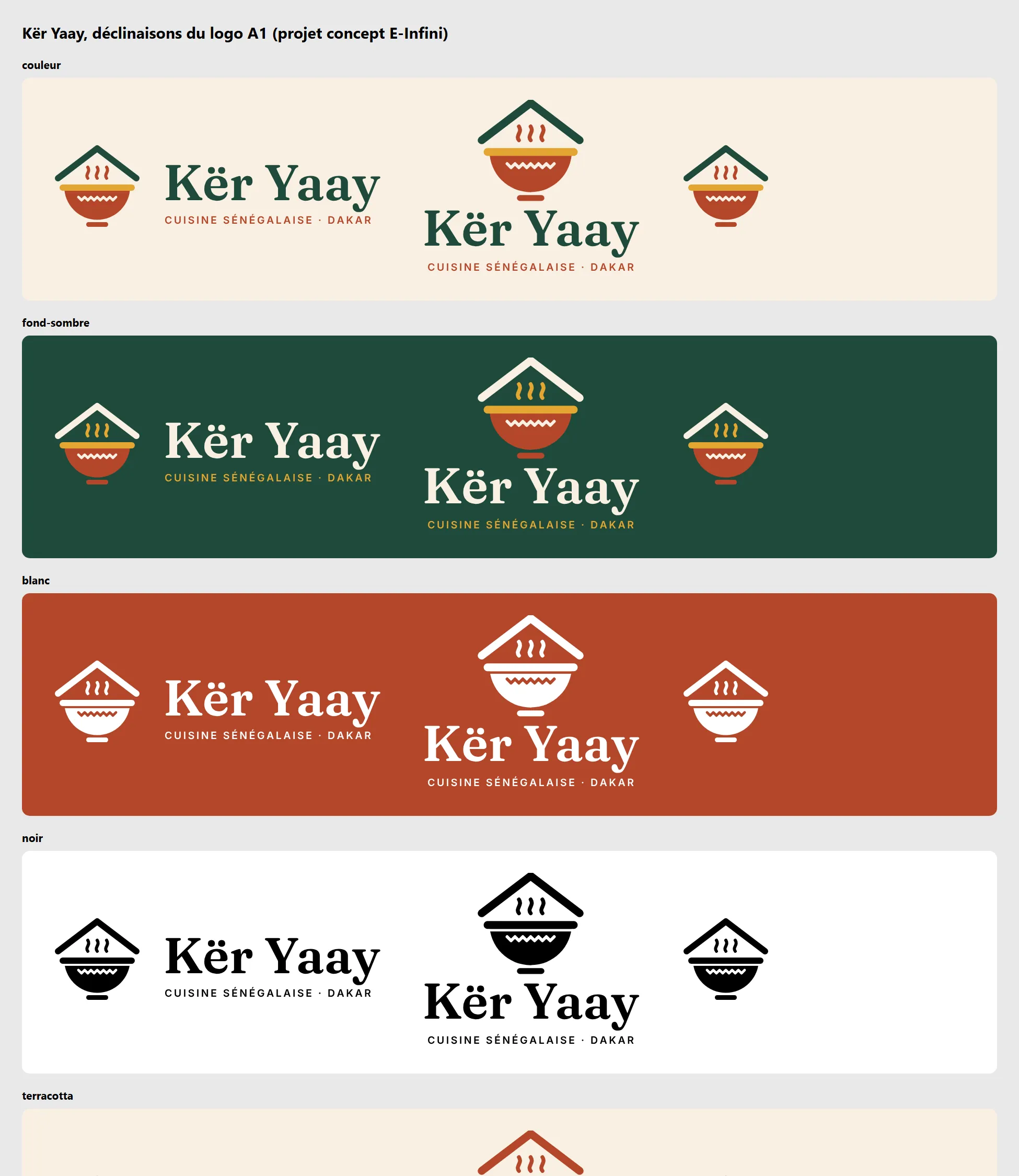 Logo Kër Yaay et déclinaisons