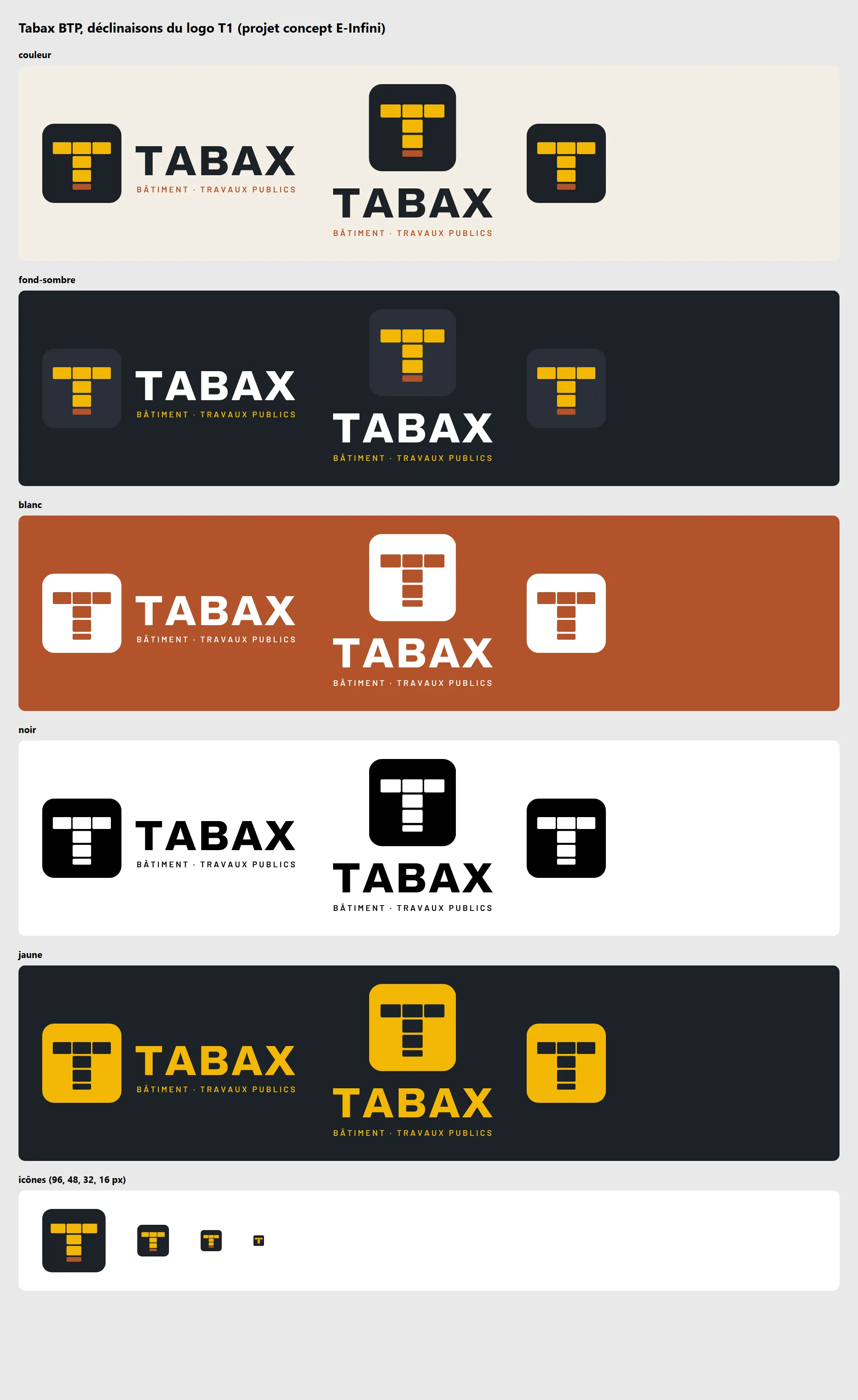 Logo Tabax et déclinaisons